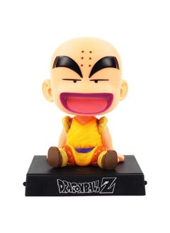 Geekmonkey Geekmonkey Cute Goku Bobbleheads with Phone Stand, Car Decor Shaking Head Krillin Toy Action Figurine, Dragon Ballz Fans Collectible Figure Wobble Head for Car Dashboard  - Image 1