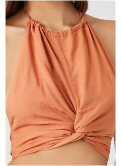 FOREVER 21 Knotted Halter Crop Top  - Image 5