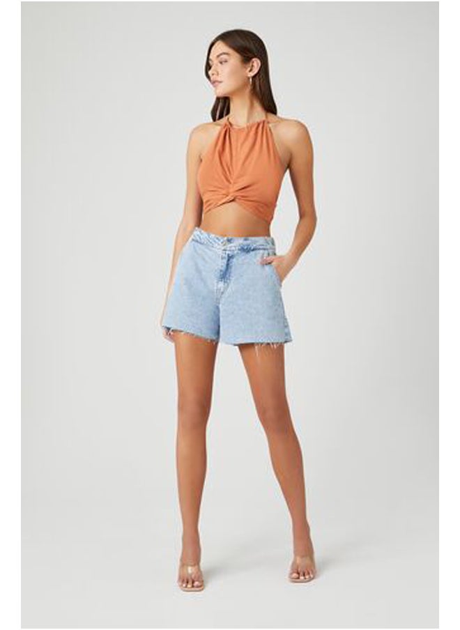 FOREVER 21 - Knotted Halter Crop Top - Image 1