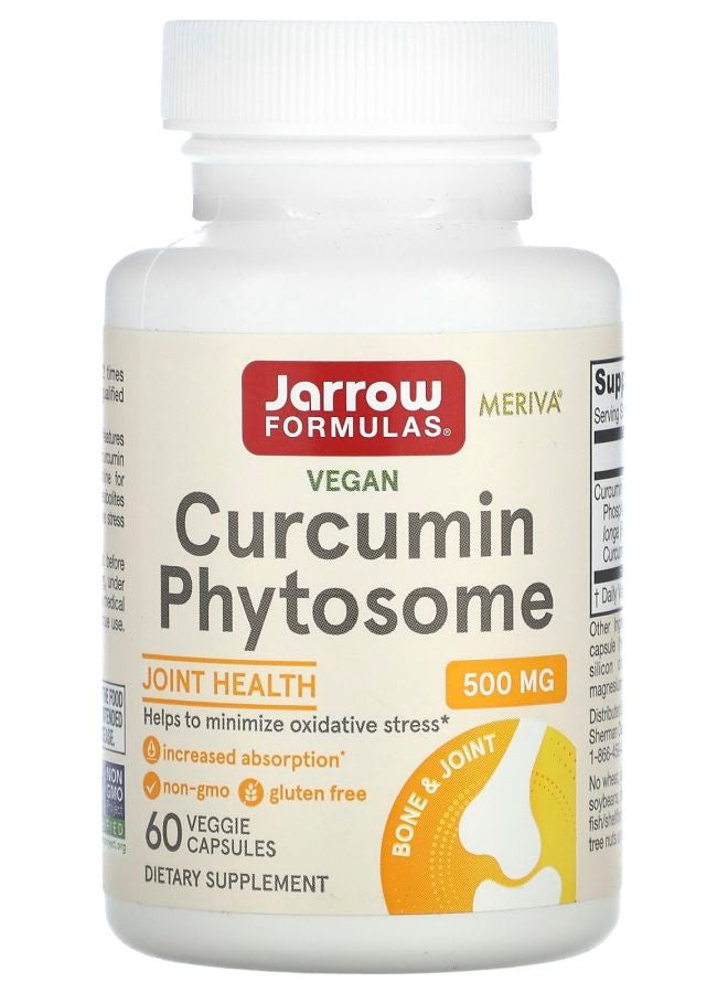 jarrow formulas Vegan Curcumin Phytosome 500 mg 60 Veggie Capsules