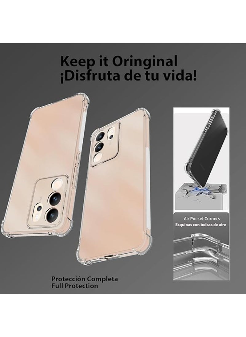 X-level - Vivo V30 Lite 5G Case,Ultra Slim Crystal Anti-Scratch Bumper Back Cover Flexible Soft TPU Anti-Fall Reinforced Corner Shockproof Transparent Phone Case for Vivo V30 Lite 5G (Clear) - Image 1