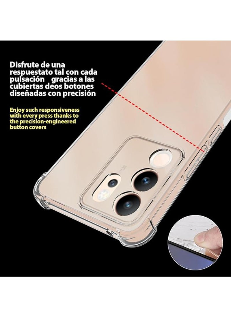 X-level - Vivo V30 Lite 5G Case,Ultra Slim Crystal Anti-Scratch Bumper Back Cover Flexible Soft TPU Anti-Fall Reinforced Corner Shockproof Transparent Phone Case for Vivo V30 Lite 5G (Clear) - Image 1