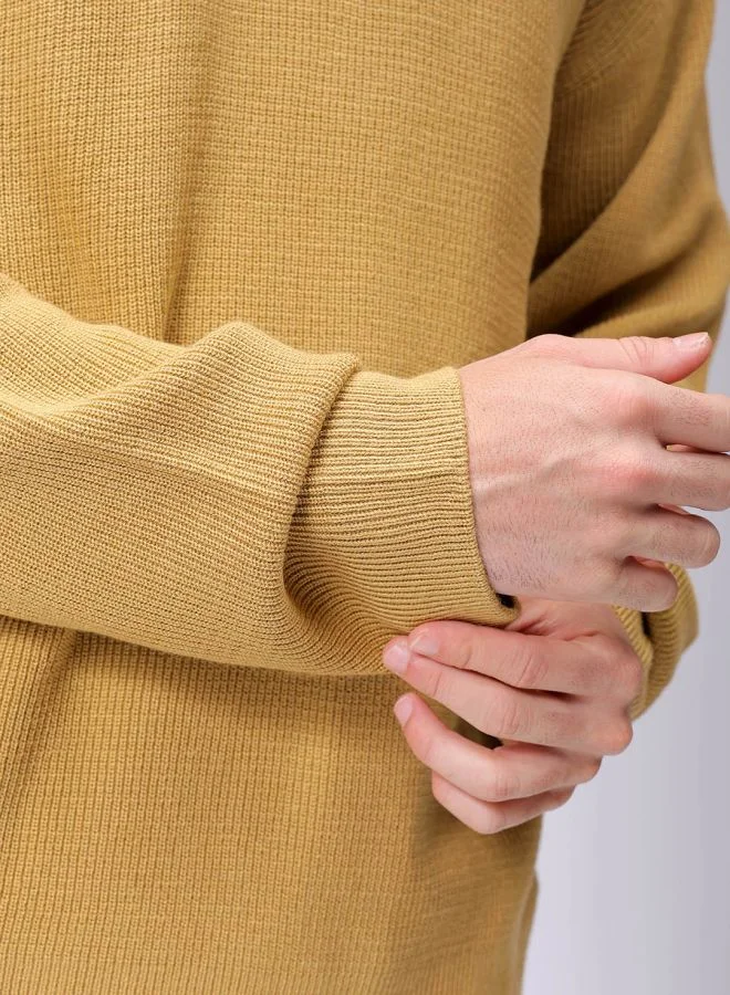 The Indian Garage Co Men Oversized Solid Crew Neck Sweater