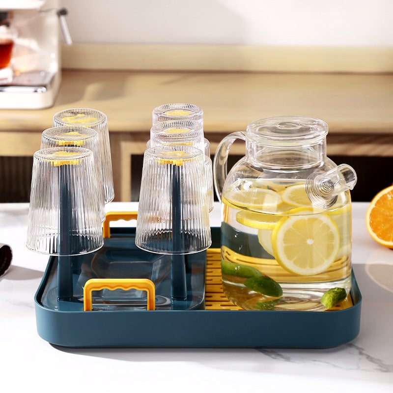 Water Cup Rack Tea Cup Artifact Household Storage Rack Tea Set Storage Drain Tray Desktop Storage Coffee Cup Rack - Image 2