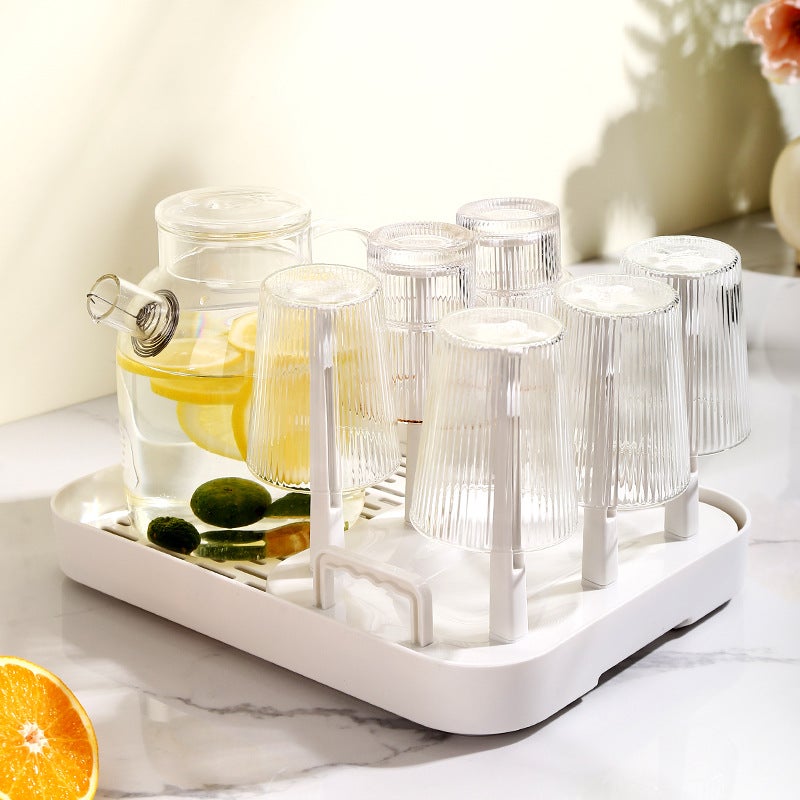 Water Cup Rack Tea Cup Artifact Household Storage Rack Tea Set Storage Drain Tray Desktop Storage Coffee Cup Rack - Image 4