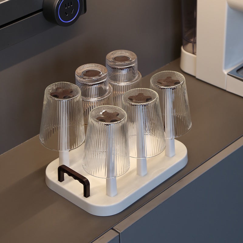 Water Cup Rack Tea Cup Artifact Household Storage Rack Tea Set Storage Drain Tray Desktop Storage Coffee Cup Rack - Image 3