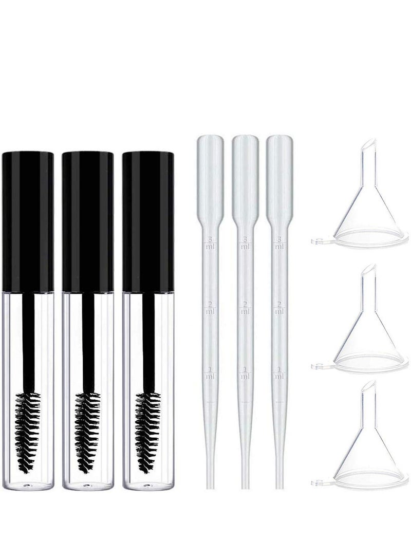 Bukela Empty Mascara Tube, 3ml Eyelash Cream Container Bottle with Eyelash Wand, Funnels and Transfer Pipettes, Ideal Kit for DIY Cosmetics for Castor Oil DIY Cosmetics (3 PCS) - Image 1