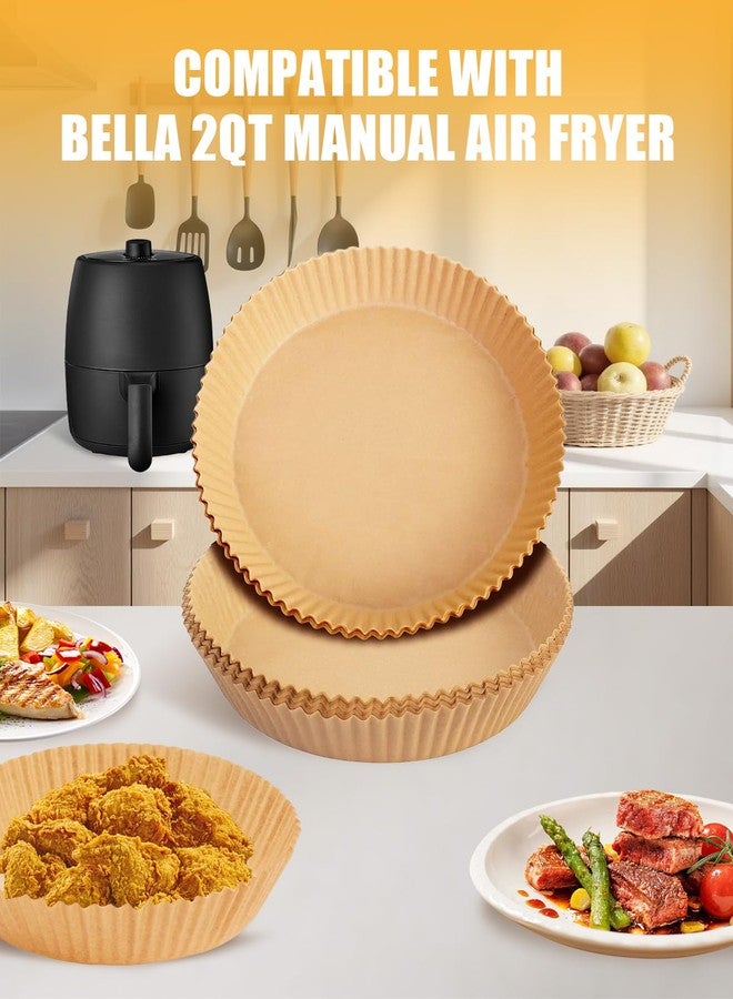 MMH 130PCs Airfryer Paper Liners for Bella 2QT Manual Air Fryer, Non Stick Disposable Airfryer Round Parchment-Paper Small Liner, Food Grade Air-Fryer Accessories Free of Bleach - Image 2