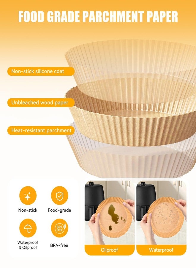 MMH 130PCs Airfryer Paper Liners for Bella 2QT Manual Air Fryer, Non Stick Disposable Airfryer Round Parchment-Paper Small Liner, Food Grade Air-Fryer Accessories Free of Bleach - Image 3