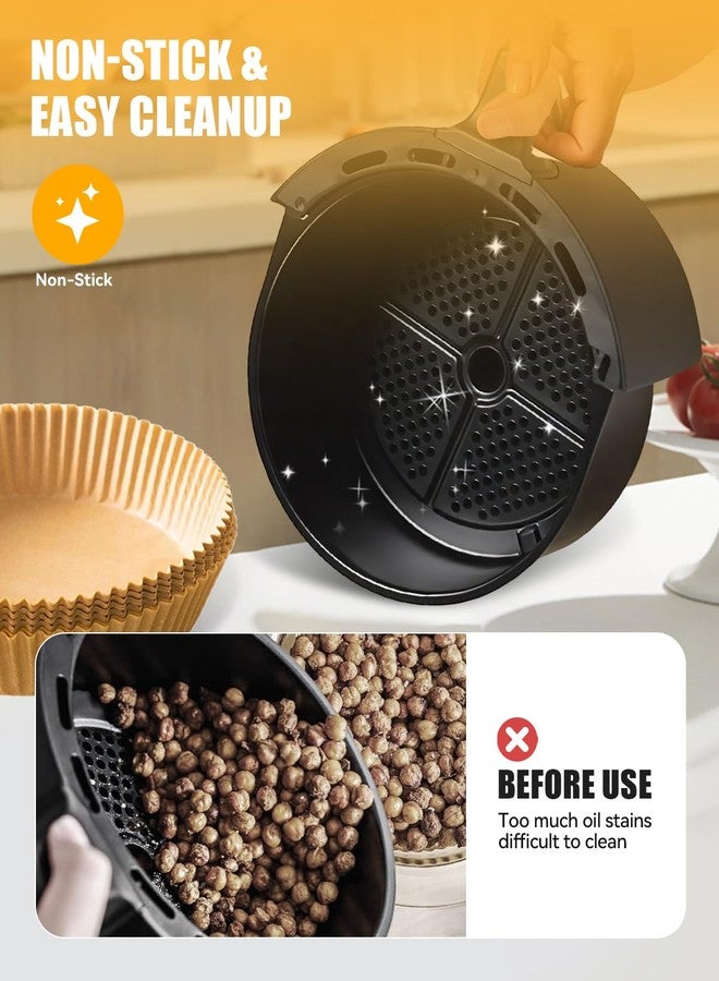 MMH 130PCs Airfryer Paper Liners for Bella 2QT Manual Air Fryer, Non Stick Disposable Airfryer Round Parchment-Paper Small Liner, Food Grade Air-Fryer Accessories Free of Bleach - Image 4