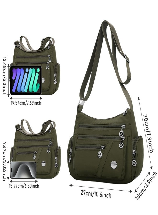 LassZone Nylon Crossbody Bags for Women Waterproof Shoulder Bag Lightweight Travel Handbag Multi Pocket Messenger bag Satchel Purse Shoulder Bag Purse - Image 5