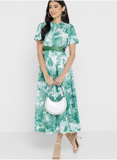 ELLA Printed A-Line Dress  - Image 4