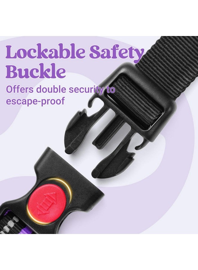 رابيتجو تسخير الكلاب من rabbitgoo للكلاب الكبيرة، تسخير للحيوانات الأليفة بدون سحب مع مقبض مبطن ناعم، سترة عاكسة قابلة للتعديل مع 3 مشابك، تسخير سهل المشي مع مشبكين للمقود، أرجواني، كبير - Image 3