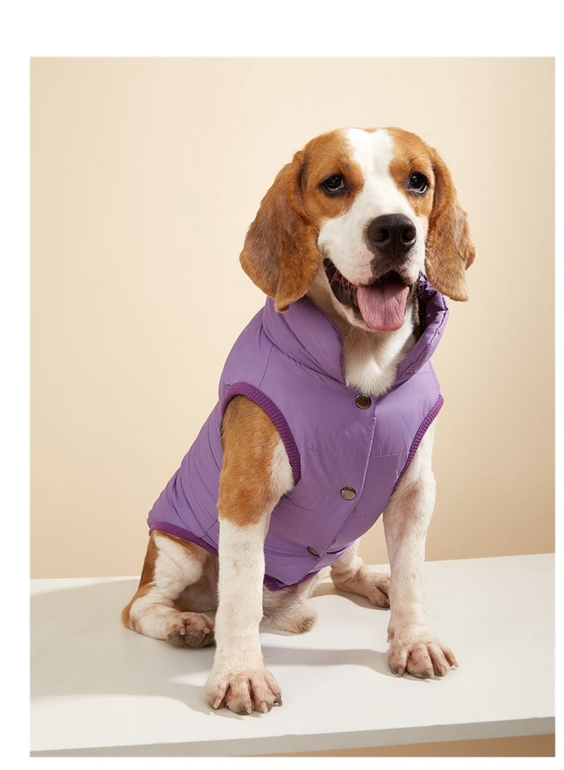 Loquat Squality Pet Dog Clothes Vest Winter Purple - Image 1