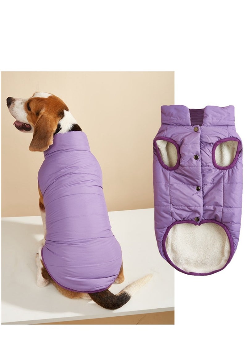 Loquat Squality Pet Dog Clothes Vest Winter Purple - Image 2