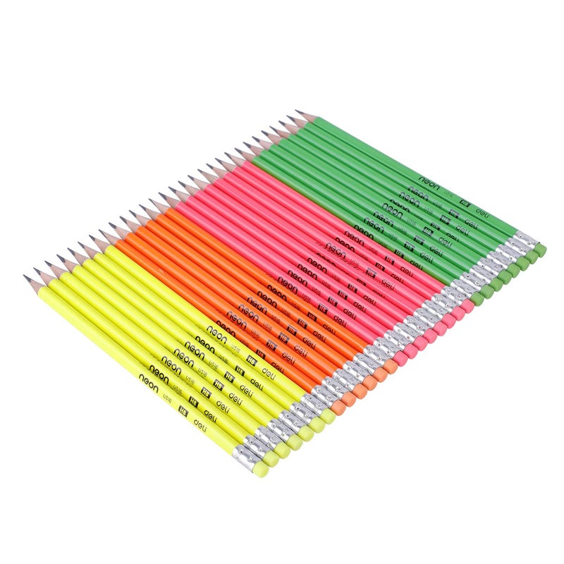Deli Deli HB Graphite Pencil Writing Drawing Sketching Pencil Strong Triangular Grip Pencils for Beginners Students Soften Basswood Stationary Item PreSharpened Best gift for kids 30 Piece - Image 1