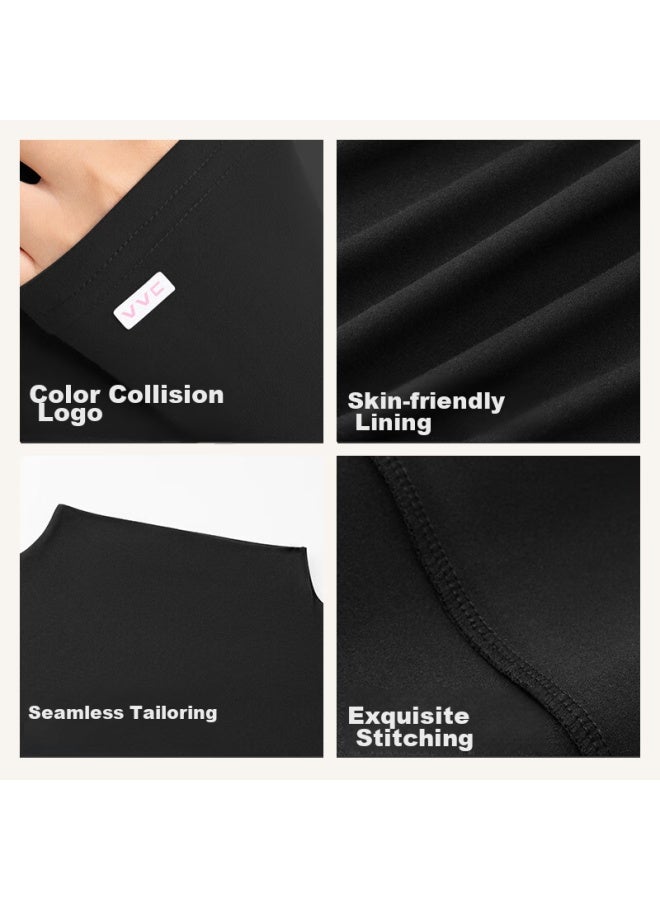 Vvc Women's Base Layer Top, Autumn And Winter New Style, Semi-turtleneck, Slim Fit, Long Sleeve, Warm Inner Wear, Breathable Hyaluronic Acid Skin Base Layer, Obsidian Black - Image 4
