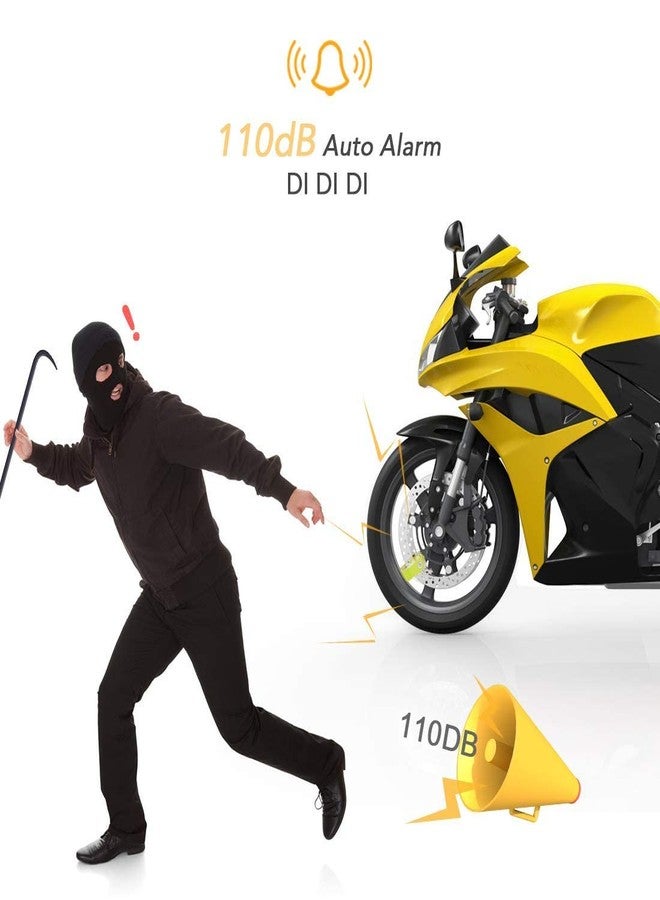 AGPTEK 110db Motorcycle Brake Lock with 5FT Reminder Cable, Anti-Theft Padlock Waterproof with Lock Pin Carrying Bag for Motorcycle Bike Scooter, Green - Image 4