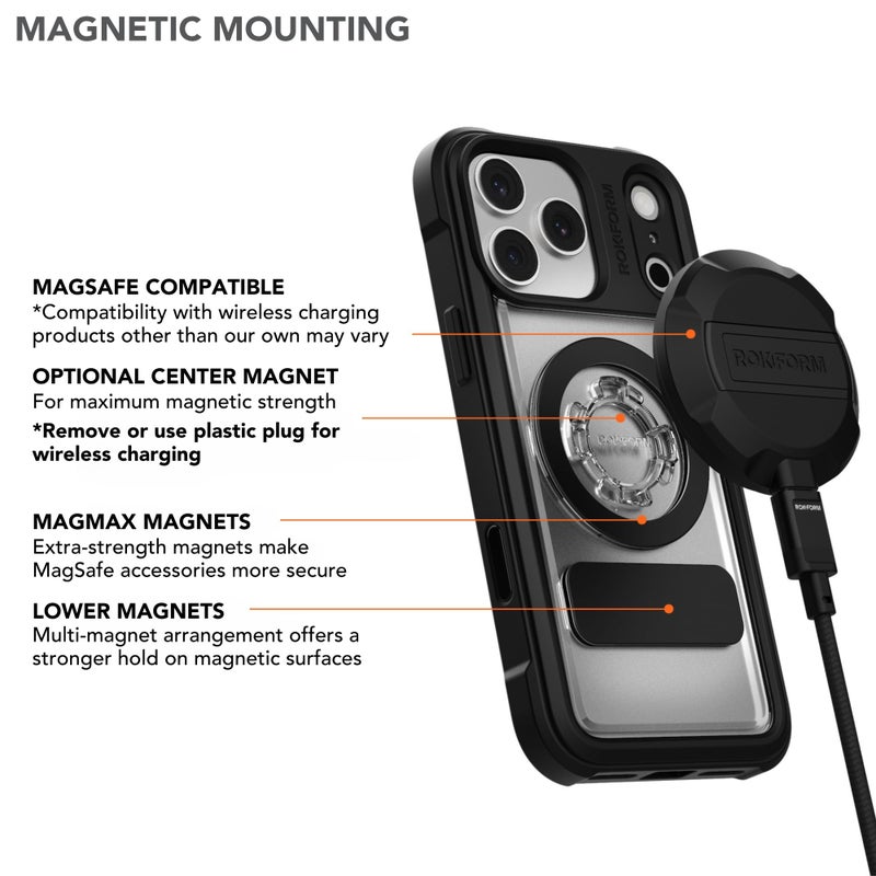 Rokform Crystal Case Compatible with iPhone 17 Pro Max, Magnetic Cover (Clear) - Image 4