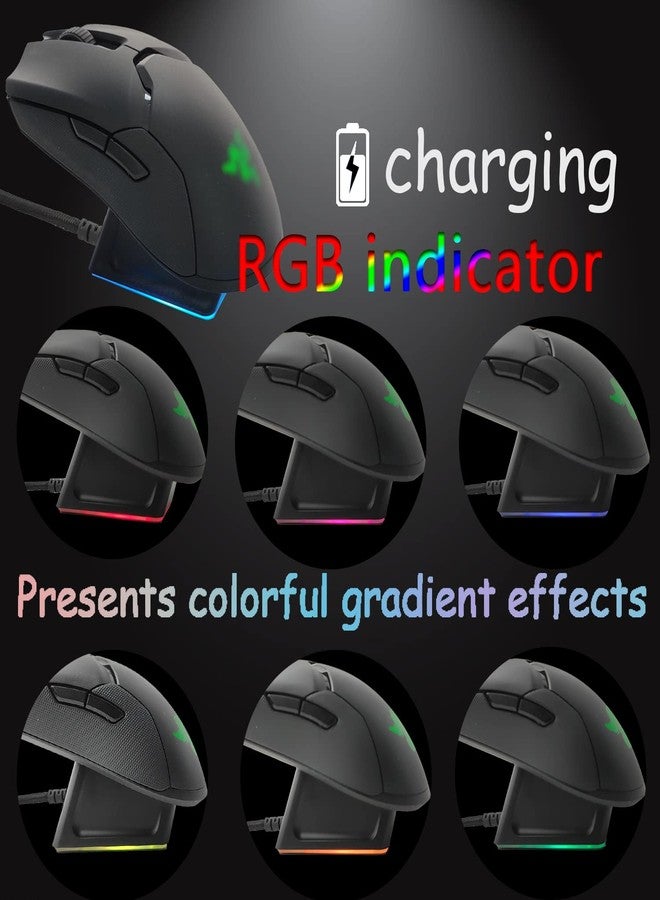 REEYEAR Charging Dock with 4.9Ft USB Charging Cable Fits for Razer Naga Pro/DeathAdder/Basilisk/Viper Ultimate Gaming Mouse,Magnetic Dock with Charge Status Indicator and Anti-Slip Sticker - Image 2