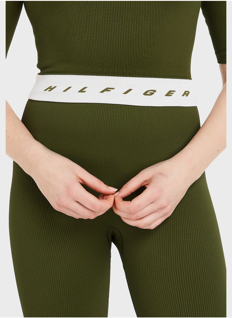 Tommy Hilfiger Sport Slim Seamless Cropped T-Shirt  - Image 3