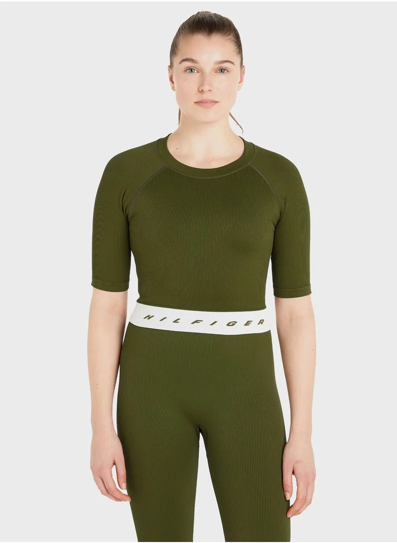 Tommy Hilfiger Sport Slim Seamless Cropped T-Shirt