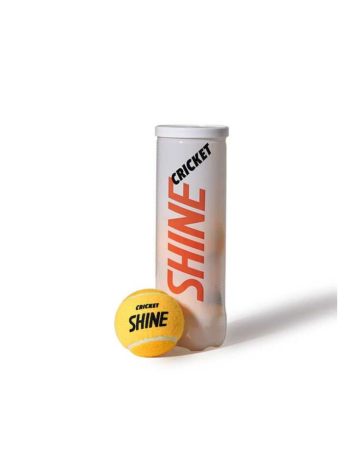 Shine Professional Shine Cricket Tennis Ball 3 Pieces - Image 1
