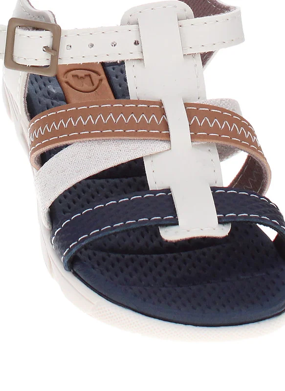 موليكينهو Molekinho Infant Boys Sandals With Back Strap Off White | Made In Brazil