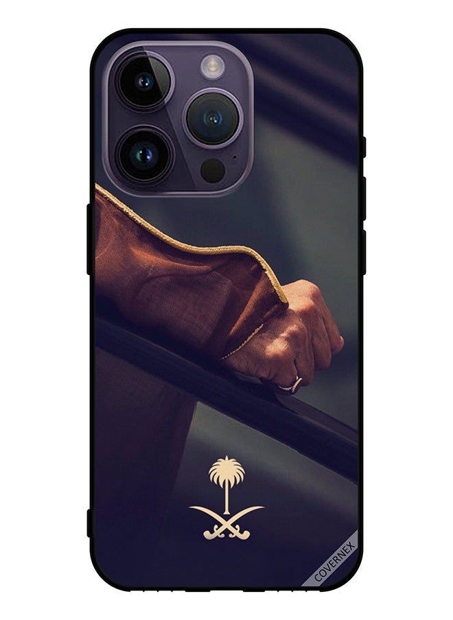 Covernex - Protective Case Cover For Apple iPhone 14 Pro Hand & Saudi Arabia National Sign - Image 1