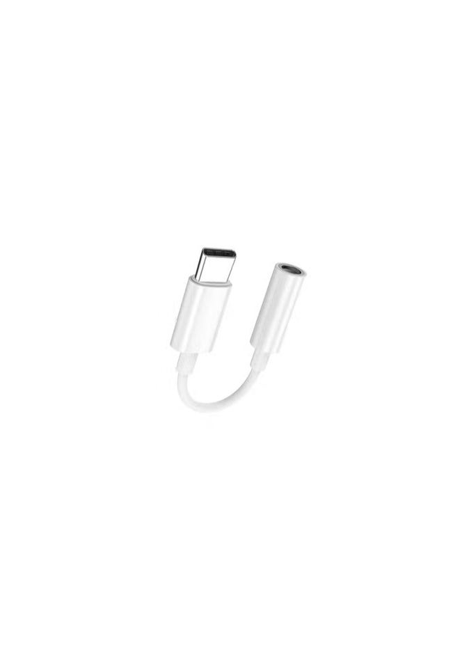 CATANES - ( Compatible for iPhone 15 Pro Max and iPhone 16 Pro Max ) USB C to 3.5mm AUX Jack Adapter Type C to Headphone Jack Adapter / White Colour - Image 1