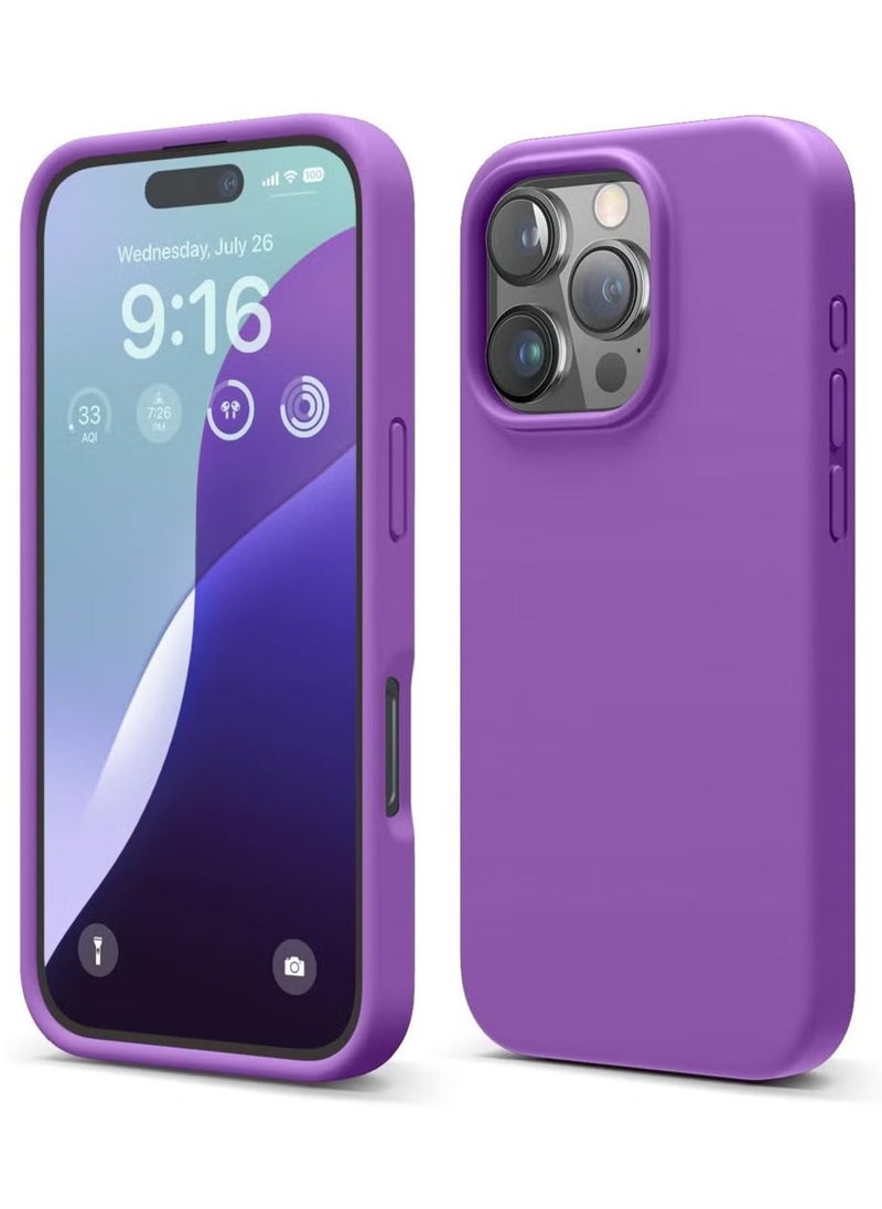 Raxoom Neon Purple iPhone 16 Pro Case – Slim Shockproof Full Body Protection with Soft Microfiber Lining, Scratch-Resistant - Image 1