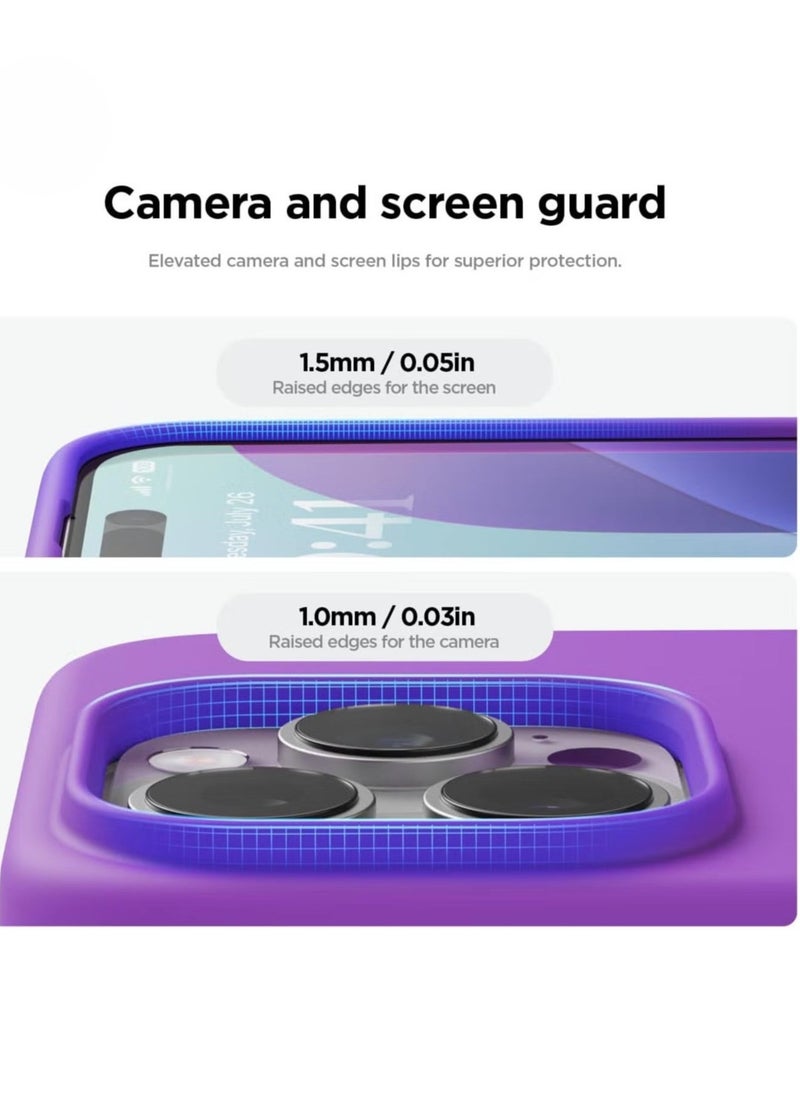 Raxoom Neon Purple iPhone 16 Pro Case – Slim Shockproof Full Body Protection with Soft Microfiber Lining, Scratch-Resistant - Image 5