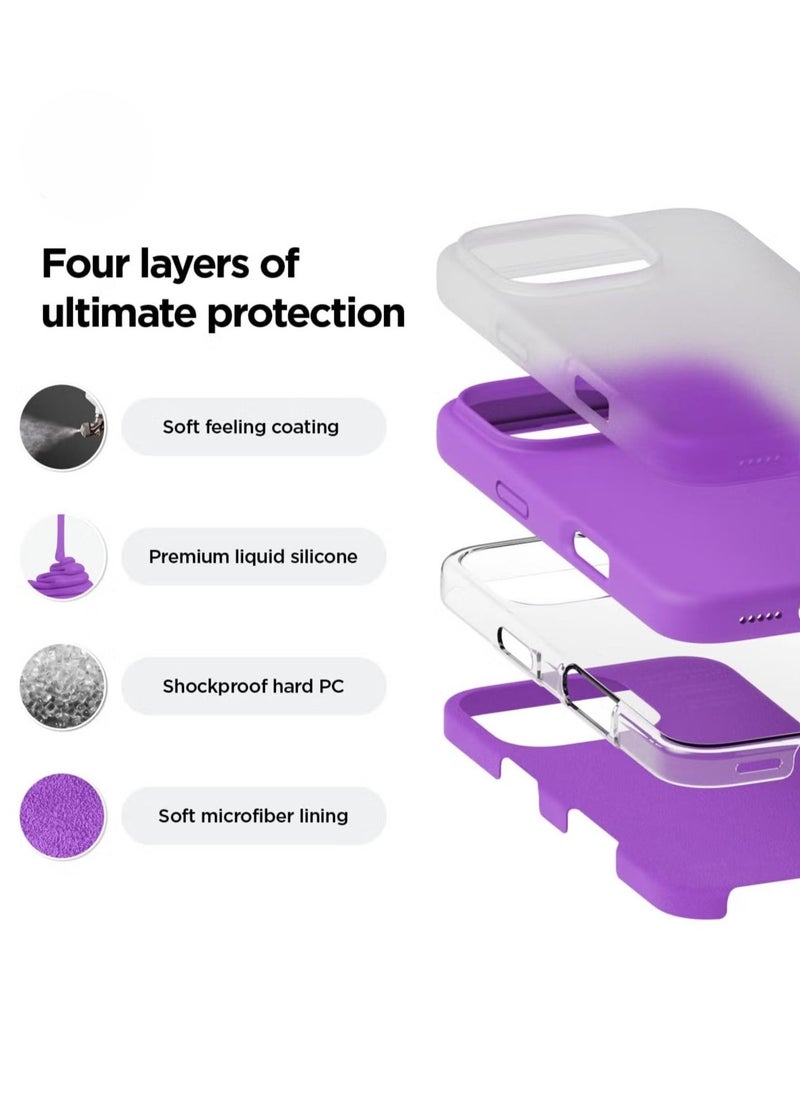 Raxoom Neon Purple iPhone 16 Pro Case – Slim Shockproof Full Body Protection with Soft Microfiber Lining, Scratch-Resistant - Image 2
