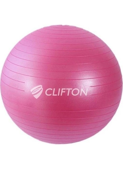 Clifton Pilates Ball 25 cm Deluxe Pilates Ball + Pump (Pink)  - Image 1