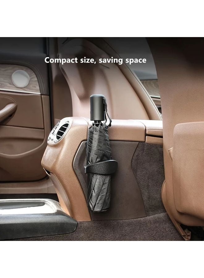 2pcs Black Car Hooks Multi Purpose Umbrella Storage Clip Seat Back Organizer - Image 3