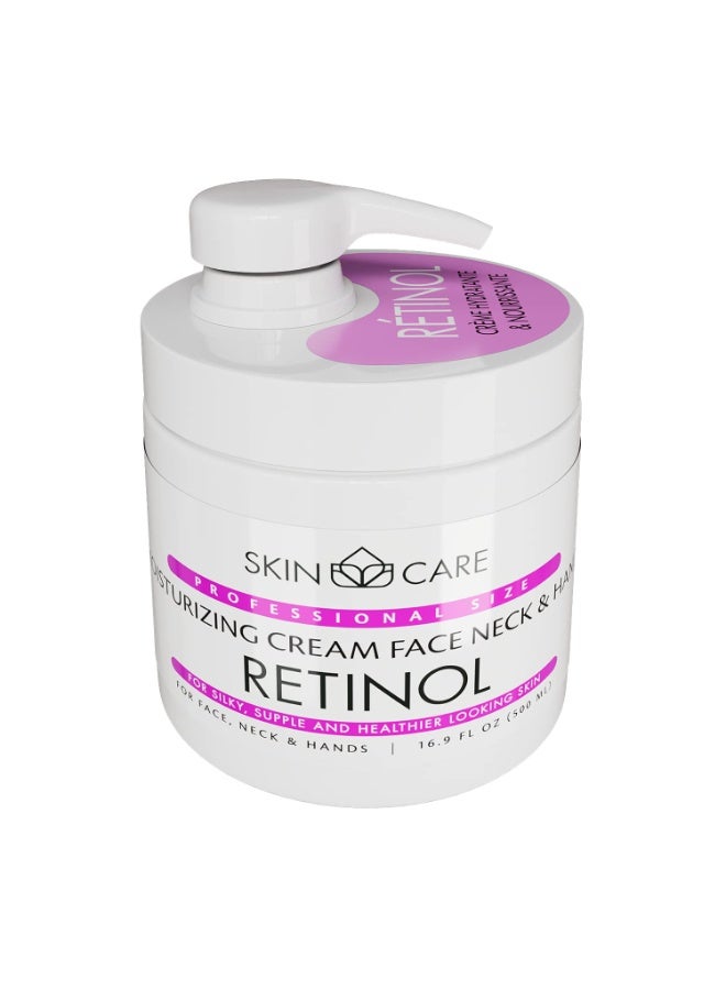 Skin care Skin Care Retinol 3-in-1 Moisturizer Face Cream, Neck and Hands - Treatment for Crepey Texture, Wrinkles and Sagging - Daily Lotion for All Skin Types - 16.9 fl. oz. - Image 1