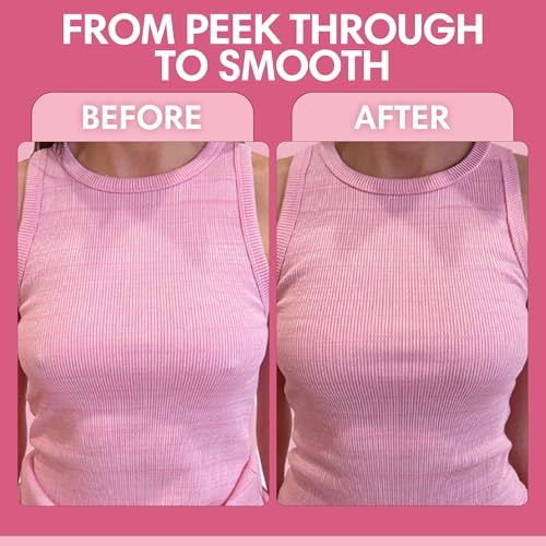 Booby Tape Reusable Silicone Nipple Covers with Added Fabric for Extra Protection and Comfort, Smooth and Seamless Under Any Clothing, Washable and Latex Free, Up to 25 Uses, Light - Image 5