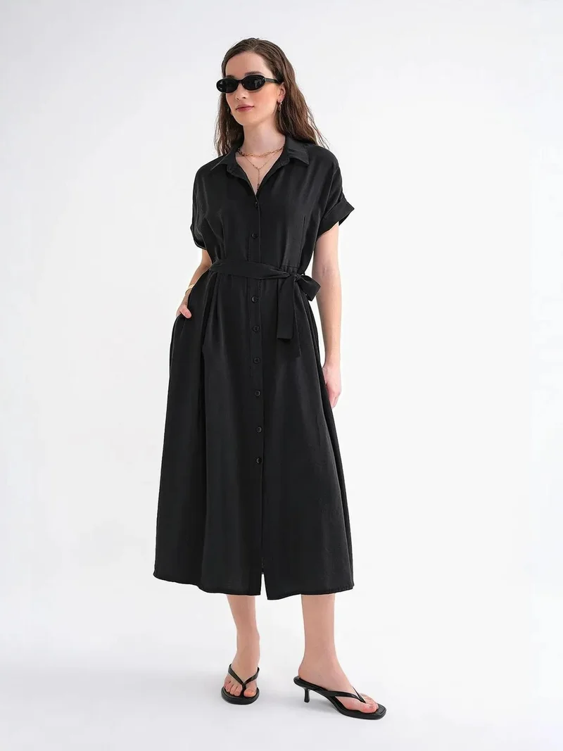 MixRay Mixray Belted Shirt Dress