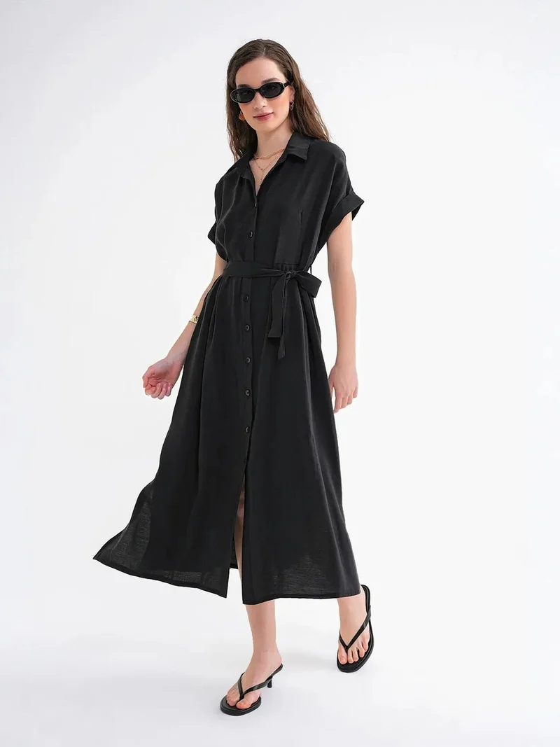 MixRay Mixray Belted Shirt Dress