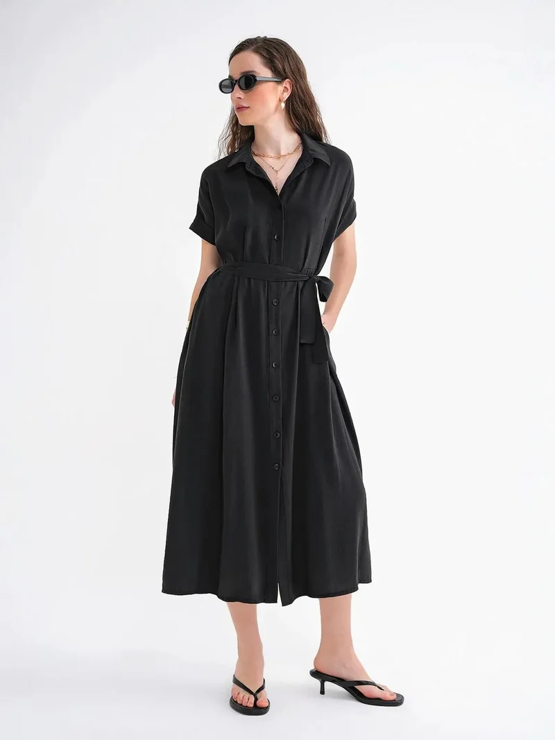 MixRay Mixray Belted Shirt Dress