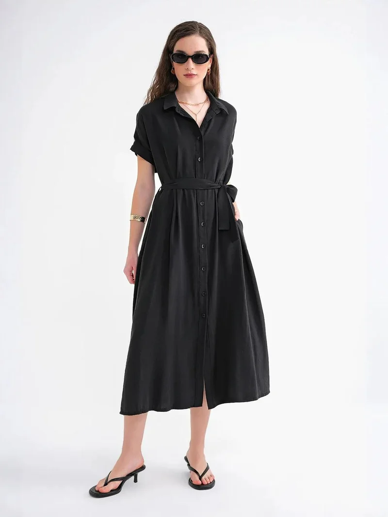 MixRay Mixray Belted Shirt Dress