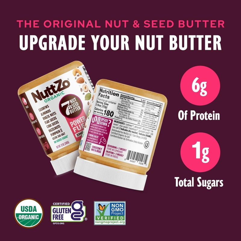 NuttZo Organic Smooth Paleo Power Fuel Nut & Seed Butter - Image 4