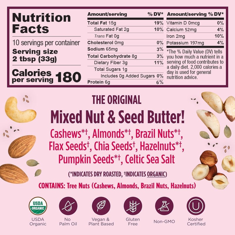 NuttZo Organic Smooth Paleo Power Fuel Nut & Seed Butter - Image 2