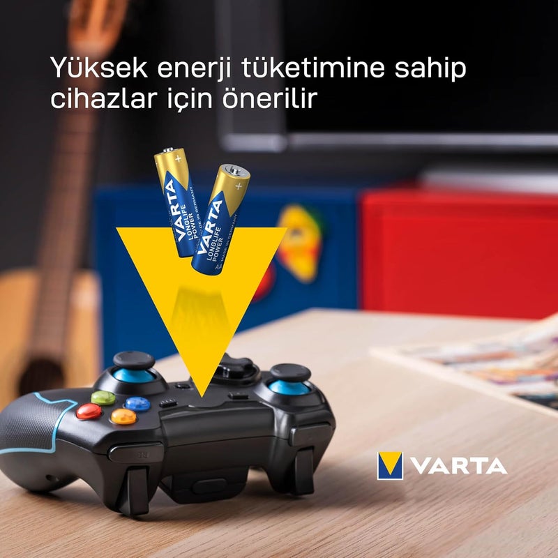 VARTA Longlife Power AA Batteries | High Energy Performance for Toys, Gaming Controllers, Robots & Flashlights | 10-Year Storage Life | Made in Germany | Premium Long-Lasting Power | Pack of 8 - Image 2
