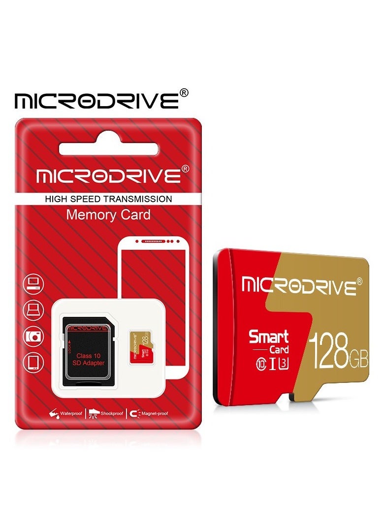 MicroDrive 128GB Ultra MicroSDXC Card, Memory Card A1, U3, C10, V30, 4K, UHS-I speeds up to 100/30MB/s (R/W), MicroSD card for cell phones, camcorders, car recorders, surveillance devices, tablets and more  - Image 2