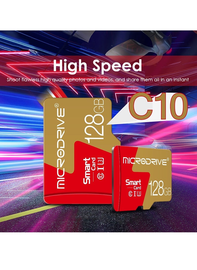 MicroDrive 128GB Ultra MicroSDXC Card, Memory Card A1, U3, C10, V30, 4K, UHS-I speeds up to 100/30MB/s (R/W), MicroSD card for cell phones, camcorders, car recorders, surveillance devices, tablets and more  - Image 4