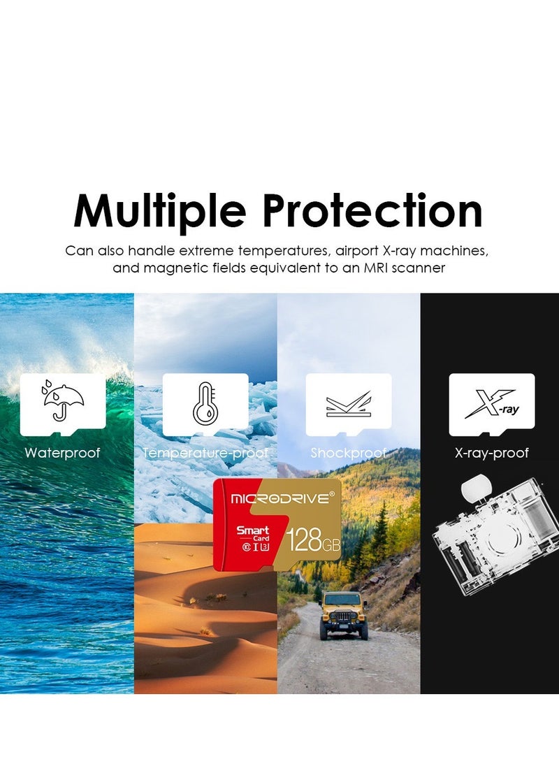 MicroDrive 128GB Ultra MicroSDXC Card, Memory Card A1, U3, C10, V30, 4K, UHS-I speeds up to 100/30MB/s (R/W), MicroSD card for cell phones, camcorders, car recorders, surveillance devices, tablets and more  - Image 5
