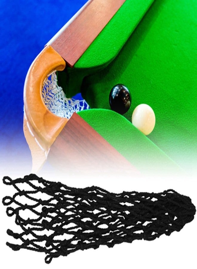 Chiffonade 6PCS Billiards Table Net Pocket Set – 32cm Cotton Thread Replacement Mesh Bags for Pool Tables,Snooker Accessory(Black) - Image 3