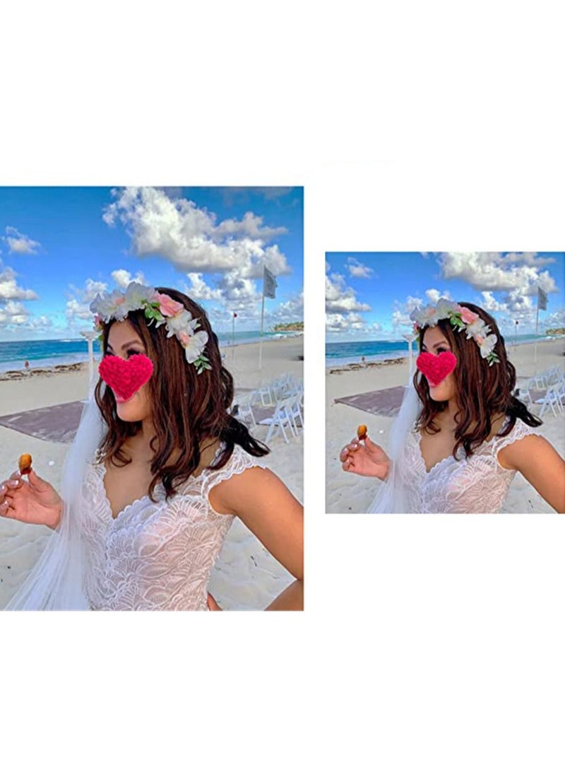 سيوسي 1 قطعة غطاء رأس إكليل من الزهور ، عصابة رأس على شكل تاج من الزهور للنساء - Image 4