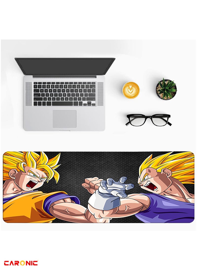 CARONIC Large Gaming Mouse Pad with Superior Micro Weave Cloth Extended Desk Mousepad with Stitched Edges Non-Slip Base Water Resist Keyboard Pad For Gamer And Office Home DBZ 130  - Image 5